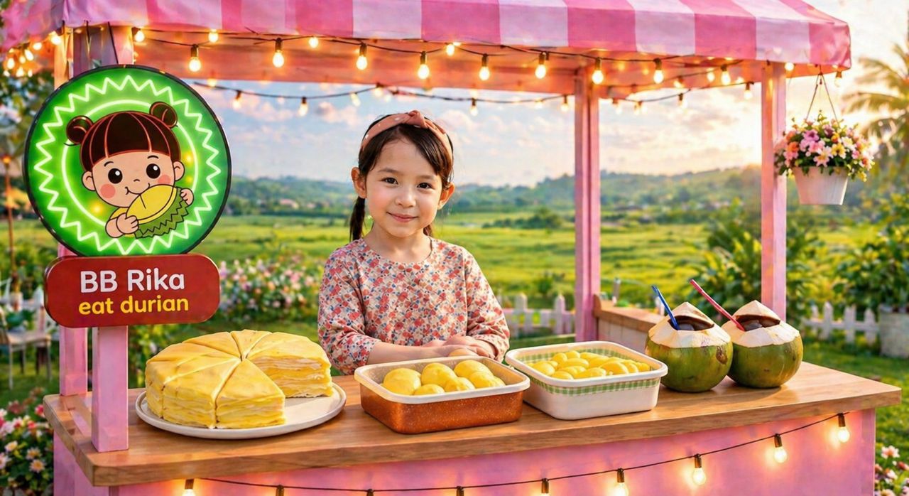BB Rika eat durian